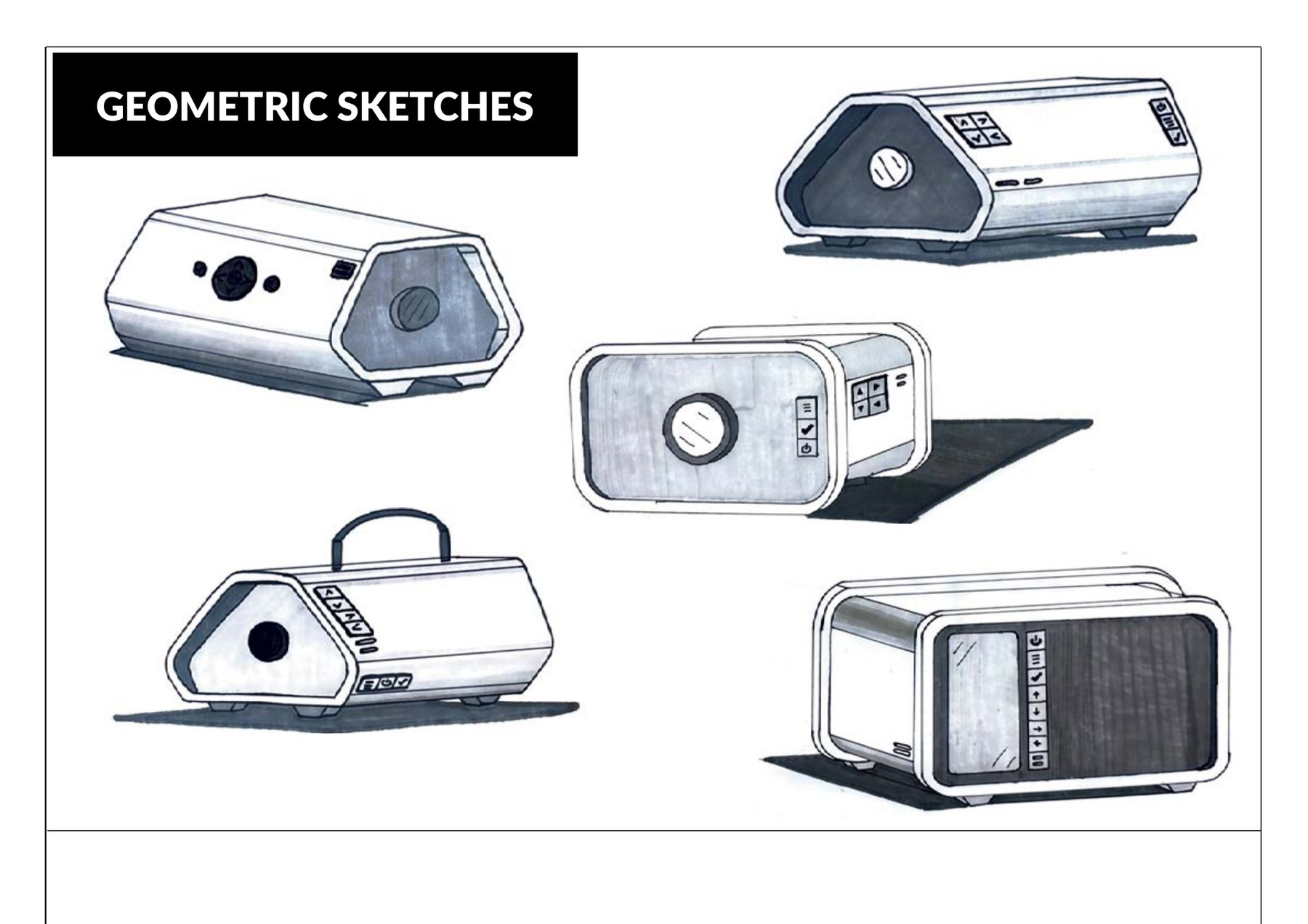 Full page: geometric concept sketches
