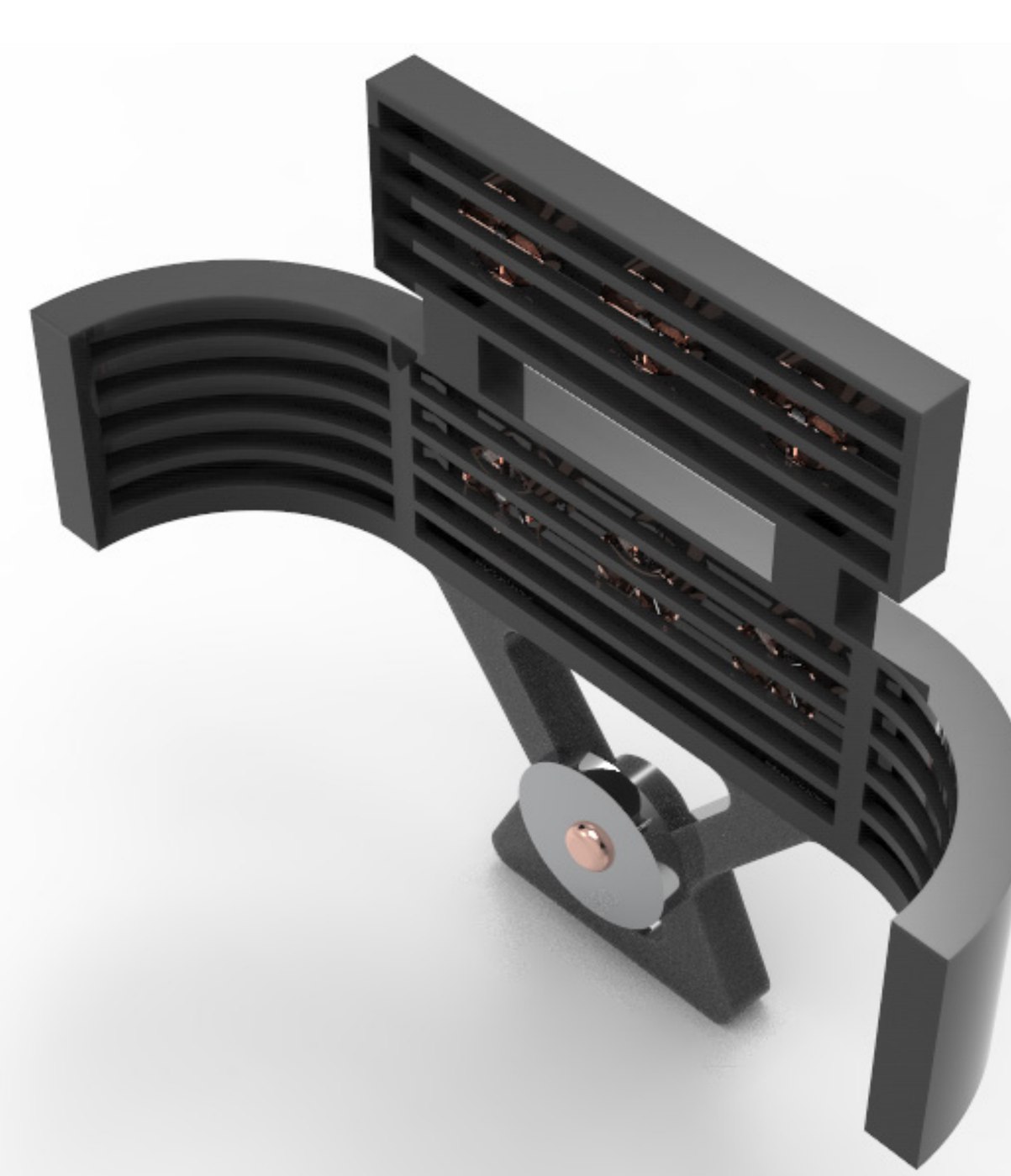 Second rendered view of the final hair dryer