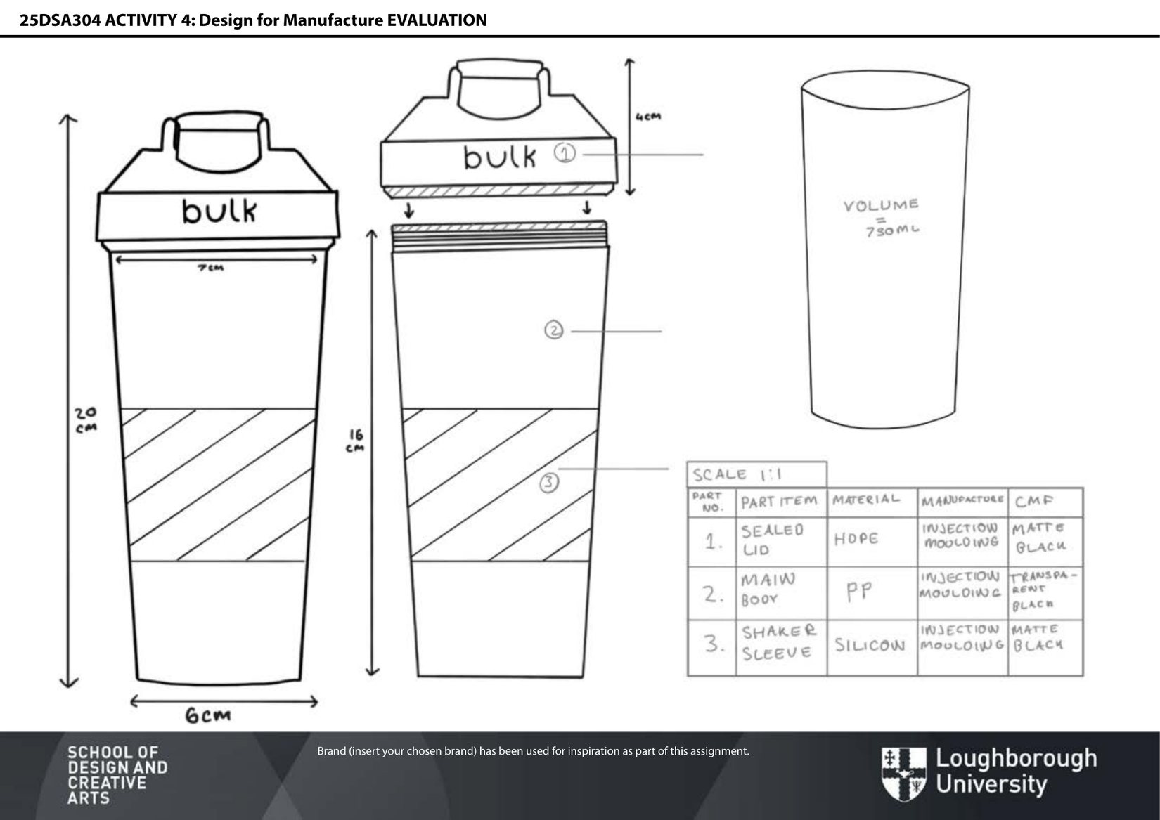 Design for manufacture evaluation drawing