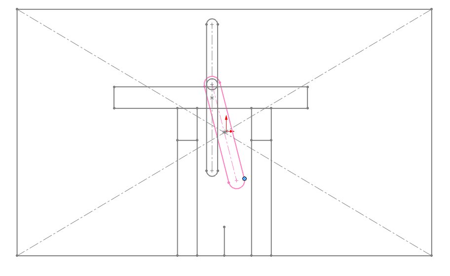 2D CAD block test of the Scotch yoke motion